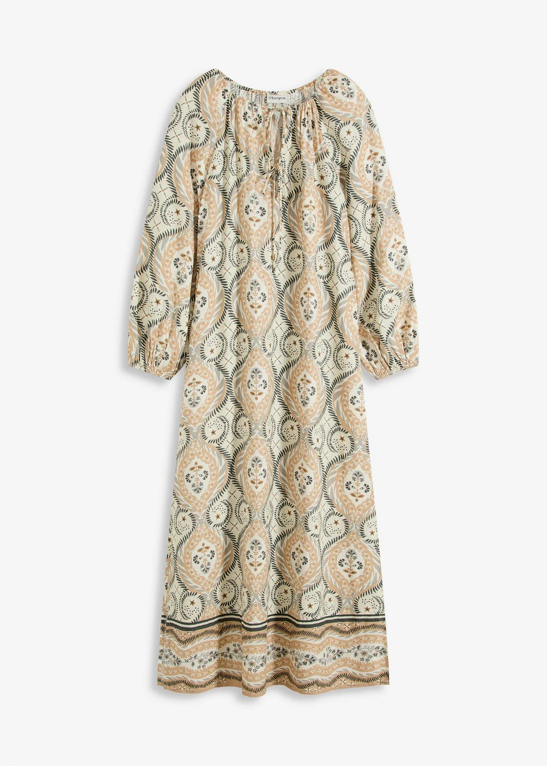 Robe caftan imprimée en viscose fluide