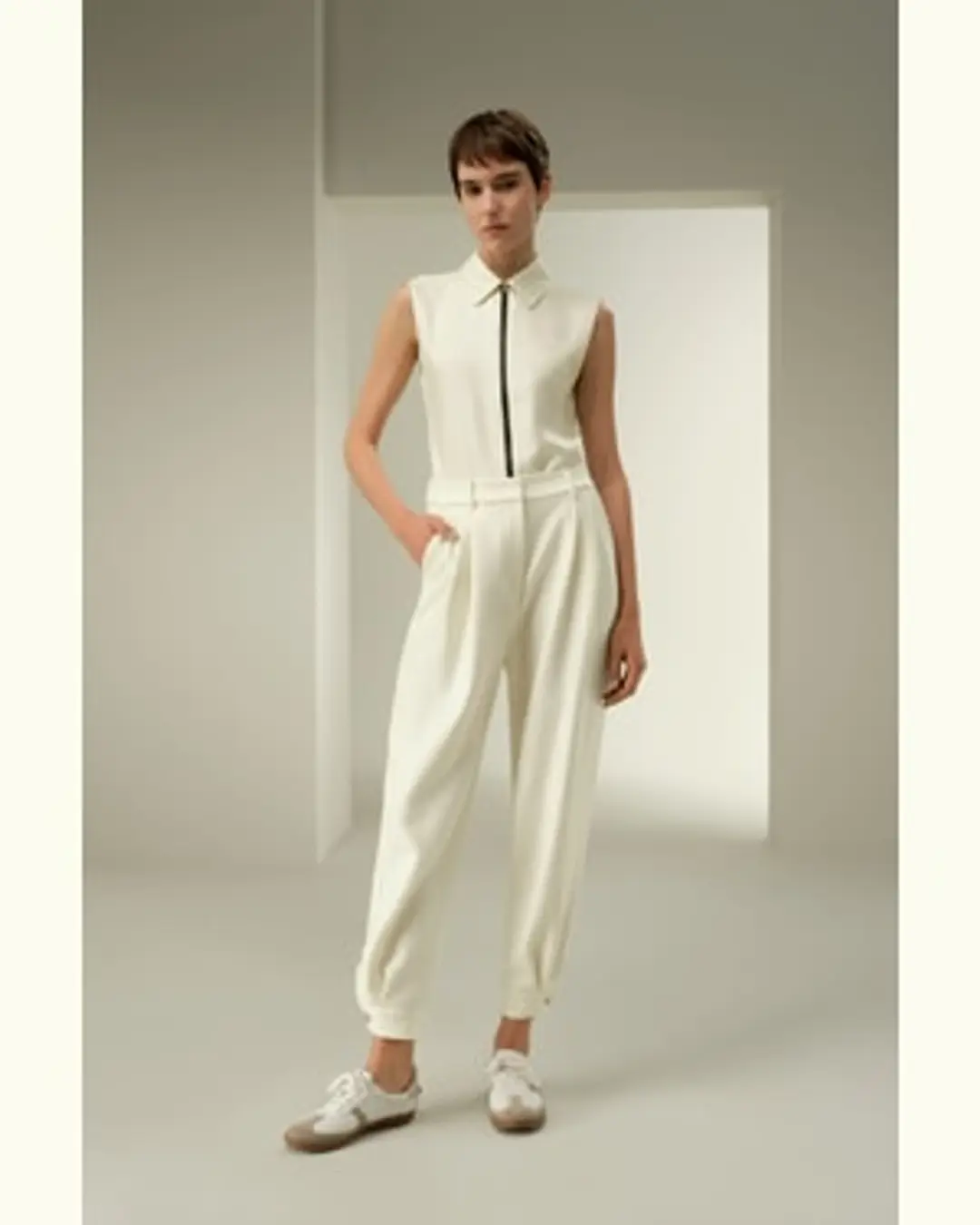 LILYSILK Pantalon En Laine Mérinos Style Sportif 95 % Laine, 5 % Soie Doux Pour La Peau Et Respirant Un Confort Inégalé Blanc Naturel 34