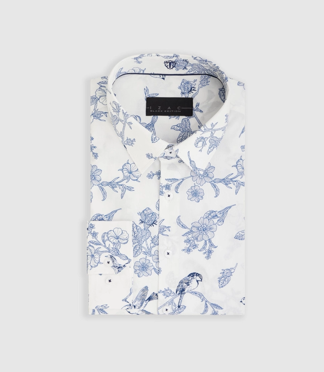 IZAC - Chemise à imprimé oiseaux blanche ''Maelo''