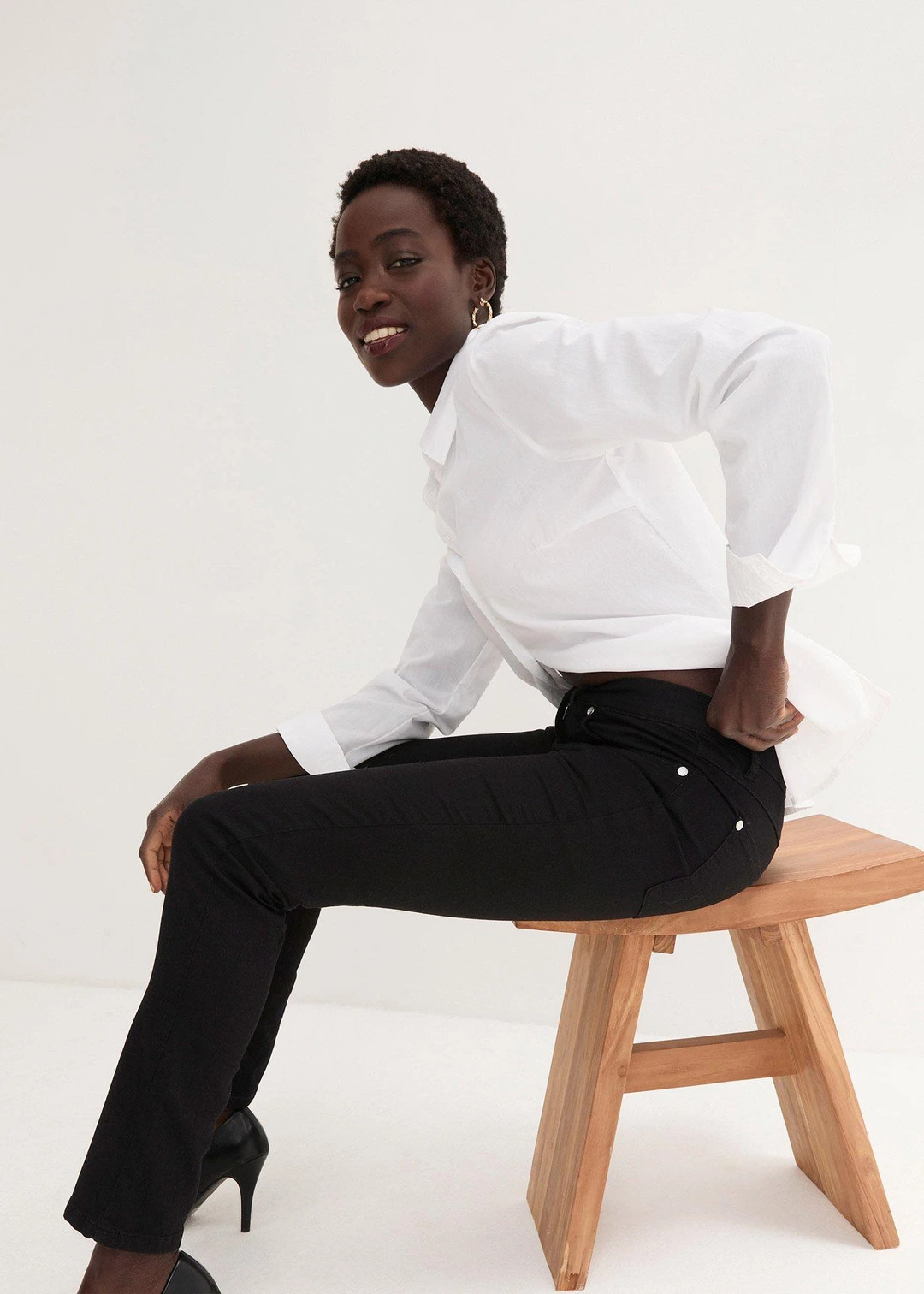 Jean slim taille mi-haute, très extensible - 3