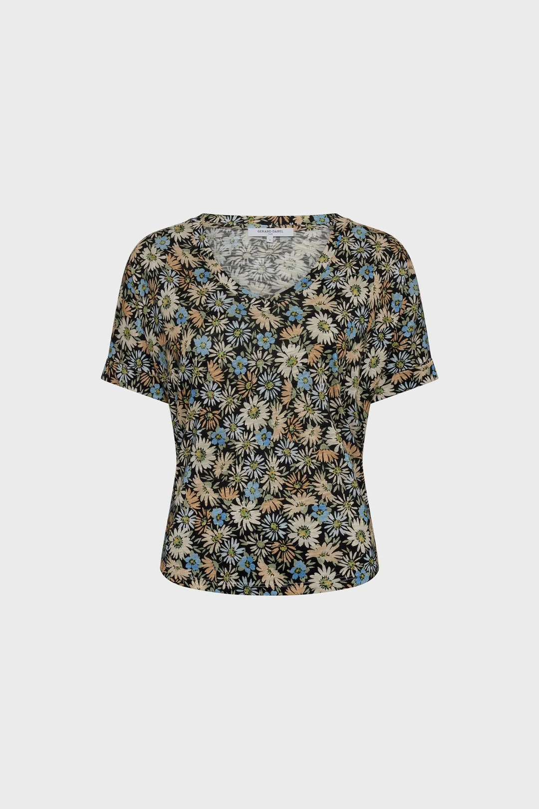 T-shirt V à fleurs - MALINAE - Jeans