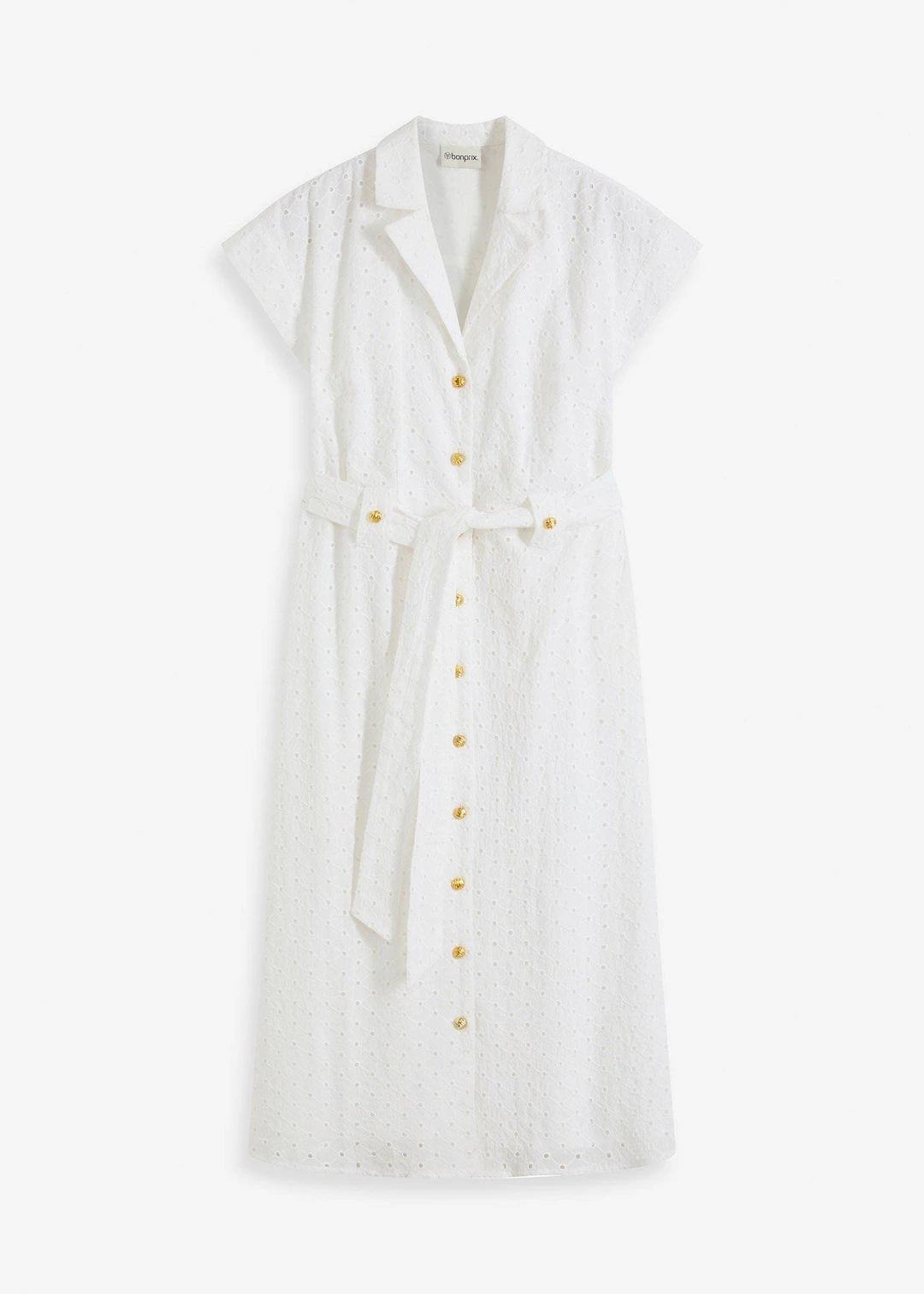 Robe-chemise en broderie anglaise