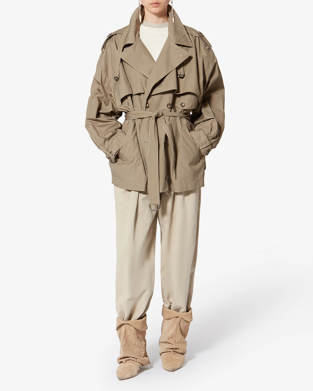 Veste Claya - Femme - Beige-kaki - Taille 42 - Marant Étoile - 4