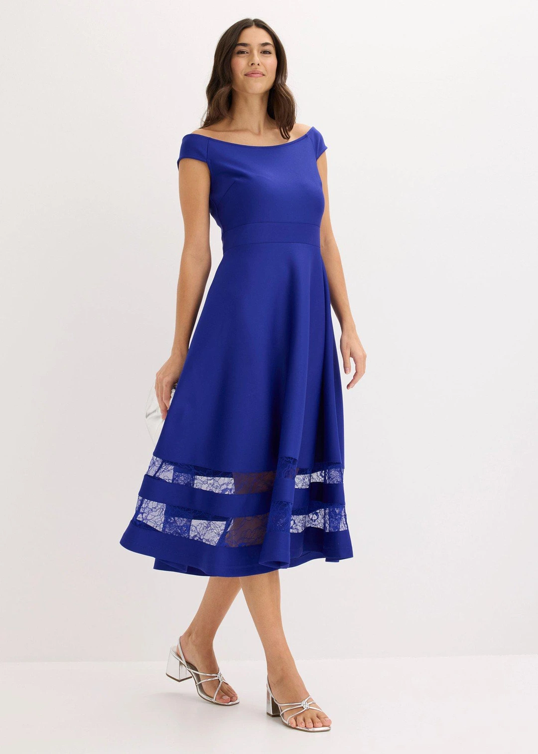 Robe col Bardot avec dentelle - 2