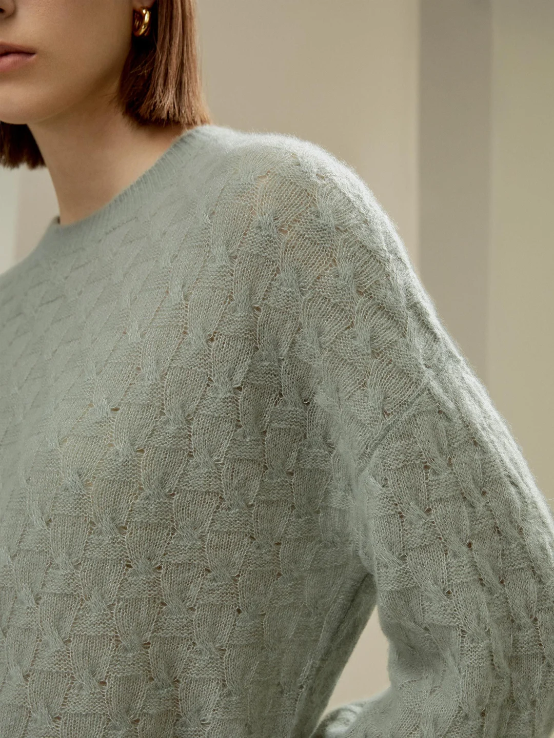 LILYSILK Pull Cachemire Femme À Porter De L'Automne À L'Hiver Soie-Cachemire Coupe Régulière Décontracté Et Confortable Vert Aqua Xs