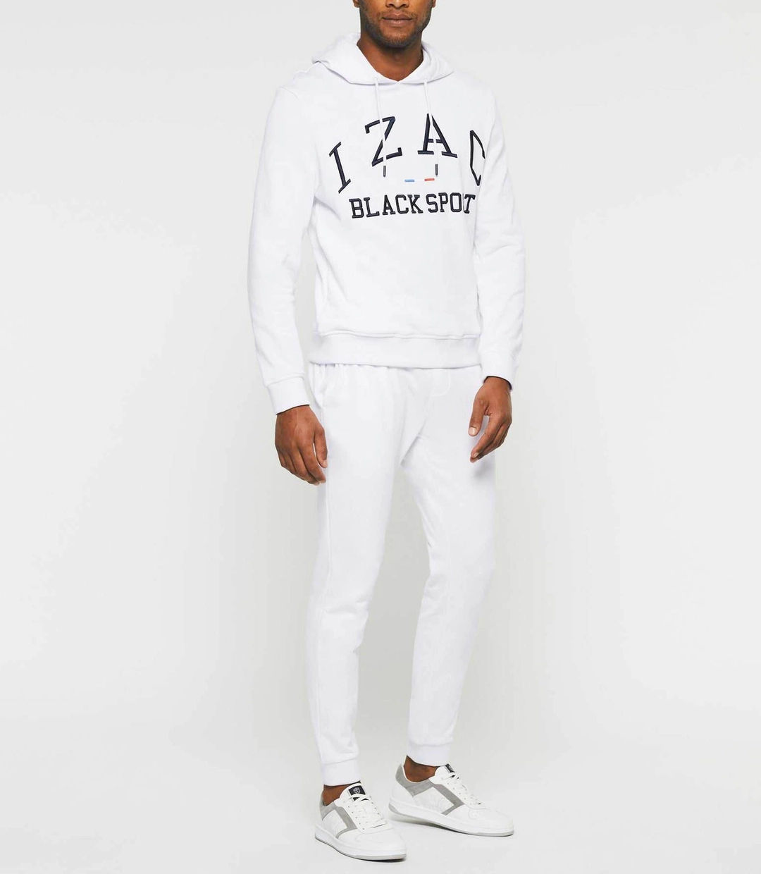 IZAC - Sweat à capuche blanc ''Swdenis''