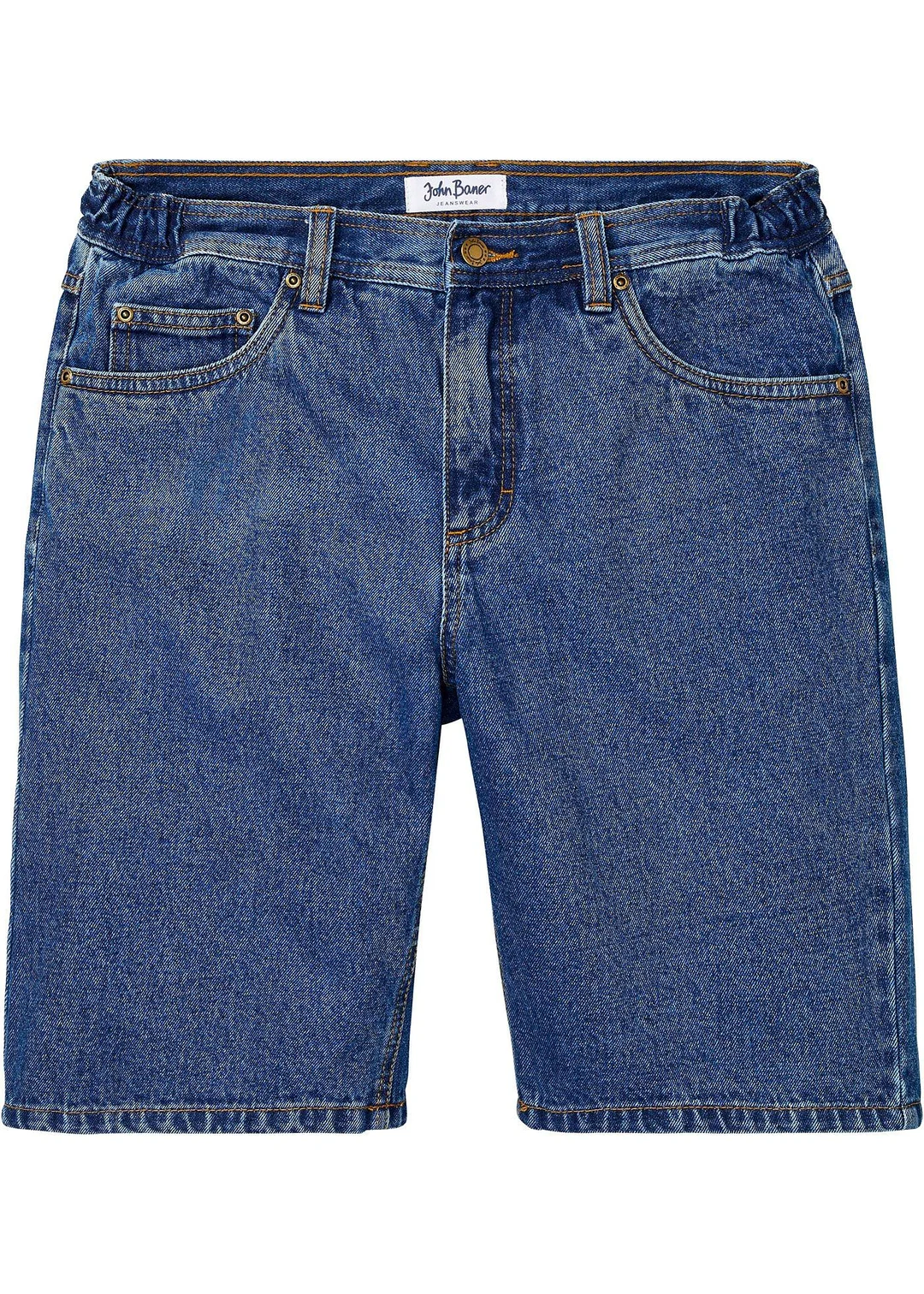 Bermuda classique en jean avec taille élastiquée