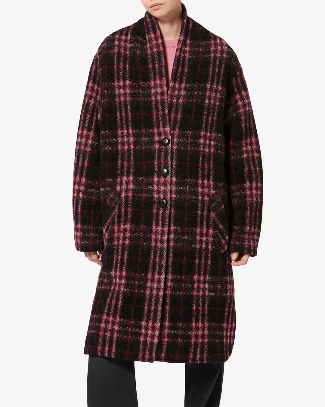 Manteau Gabriel - Femme - Noir-fuchsia - Taille 42 - Marant Étoile - 5