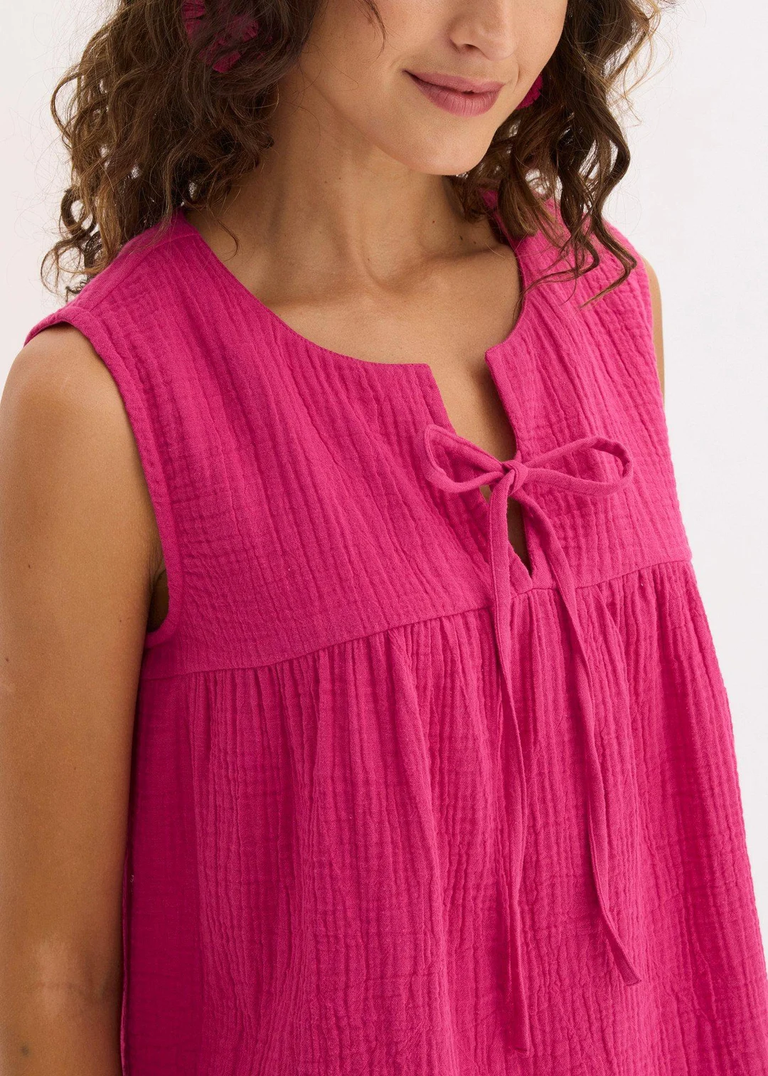 Blouse sans manches en gaze de coton - 3