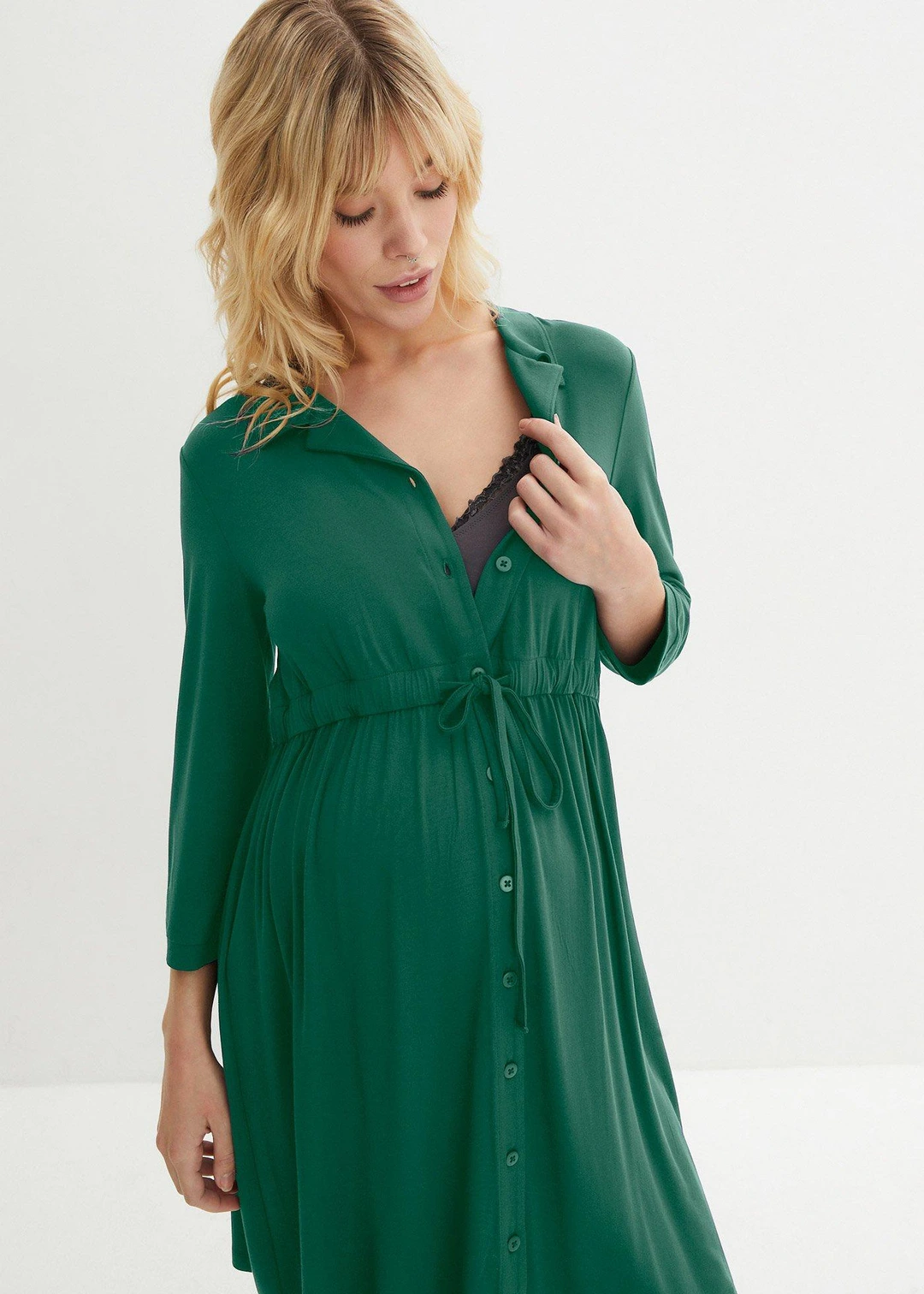 Robe de grossesse et d'allaitement avec col