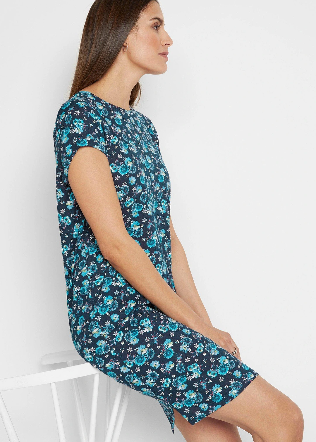 Lot de 2 robes en jersey 100% coton, fentes latérales