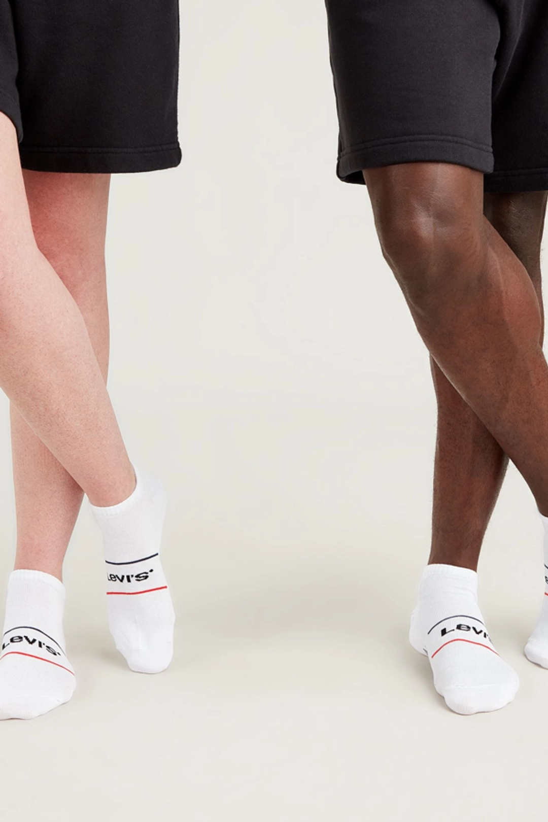 Levi's Chaussettes Basses En Coton Recyclé Logo Batwing Lot De 3 - Homme - Blanc / White - 43