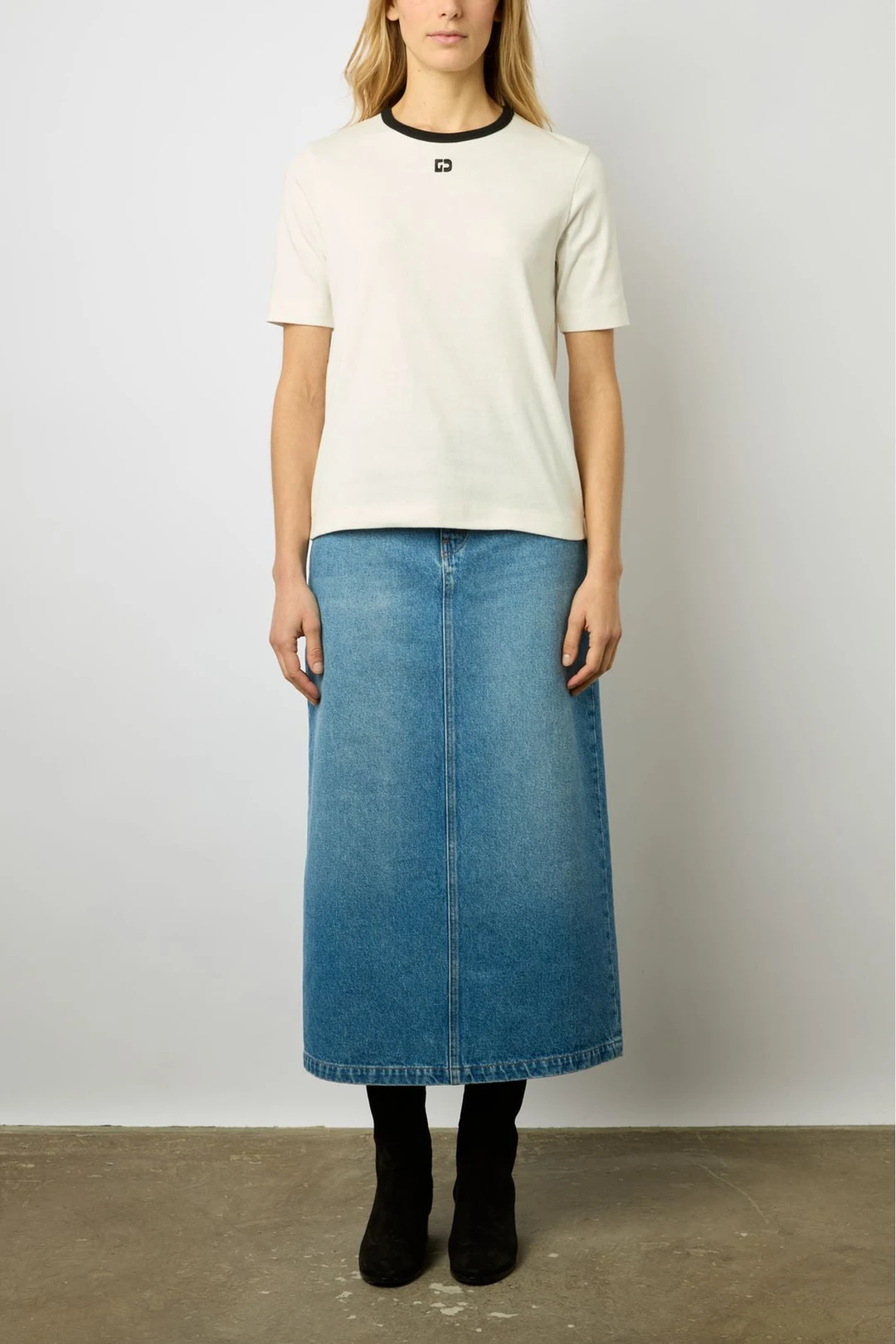 T-shirt col rond à logo - MARLYNE - Ecru - 5