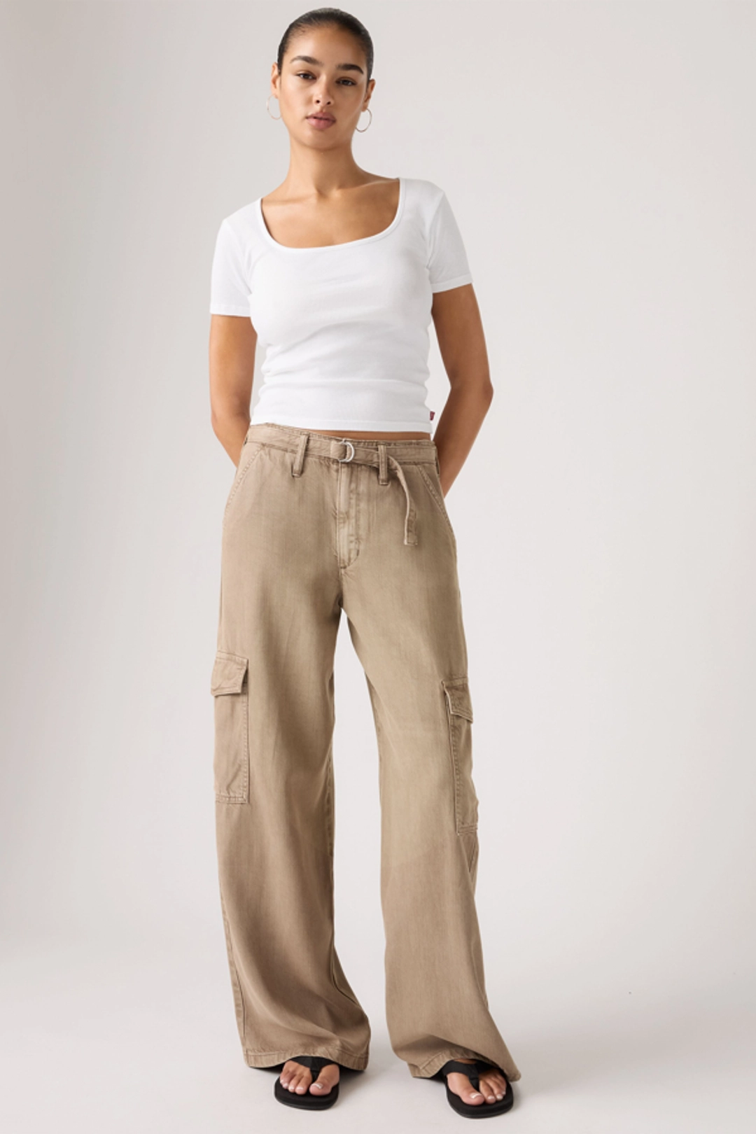 Levi's Pantalon Baggy Dad Cargo - Femme - Noir / Drapey Caviar Gd - 34X30