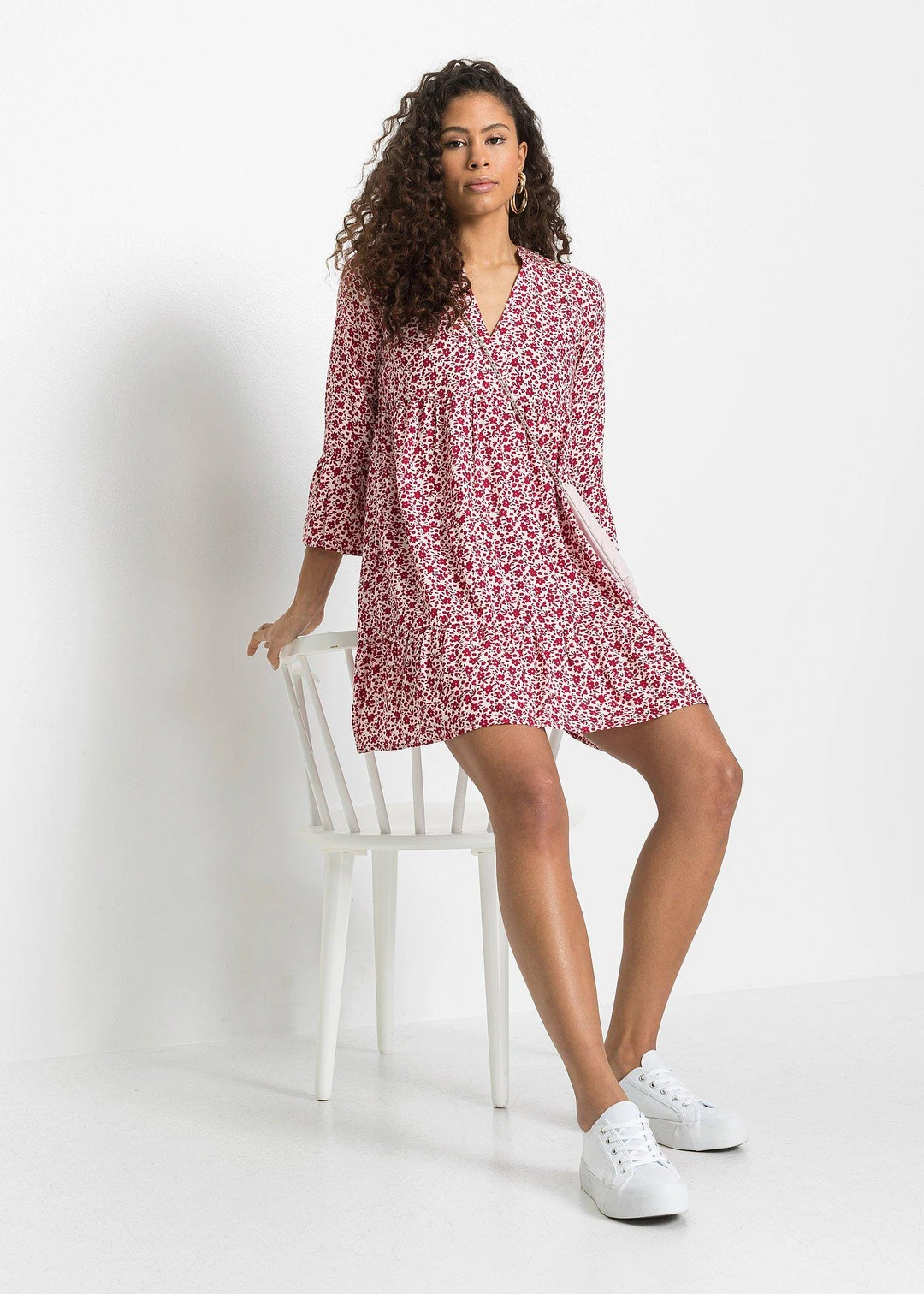 Robe courte à volants en viscose - 2