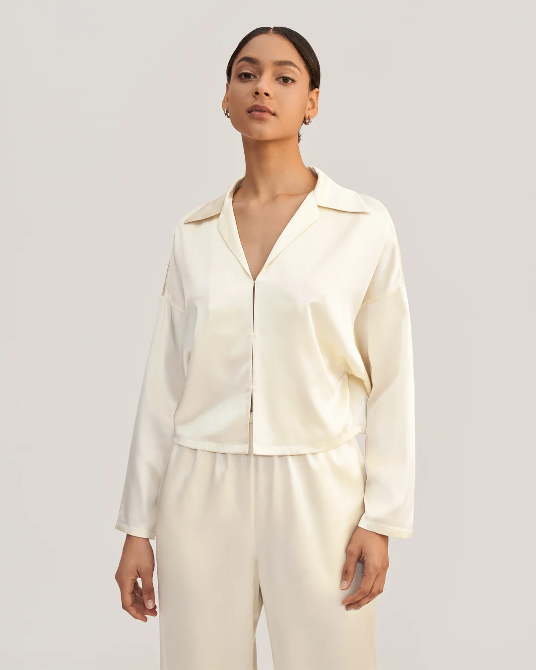LILYSILK Pyjama Soie Femme FR Femme Coupe Ample Blanc XL