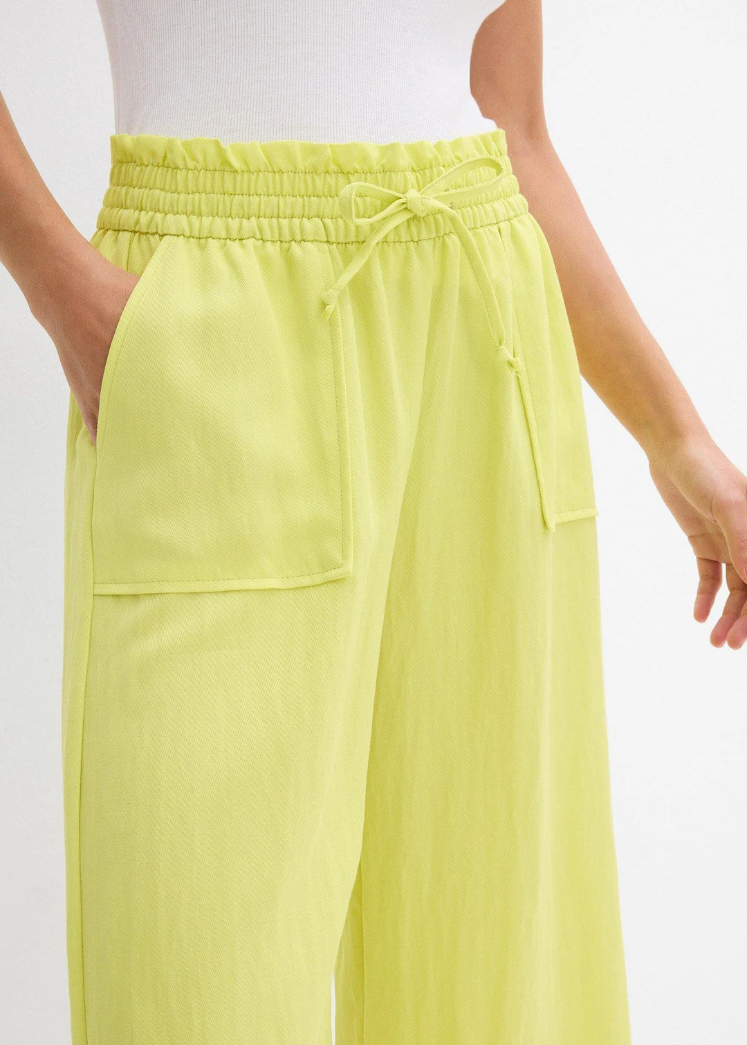 Pantalon large et fluide en lyocell mélangé - 3