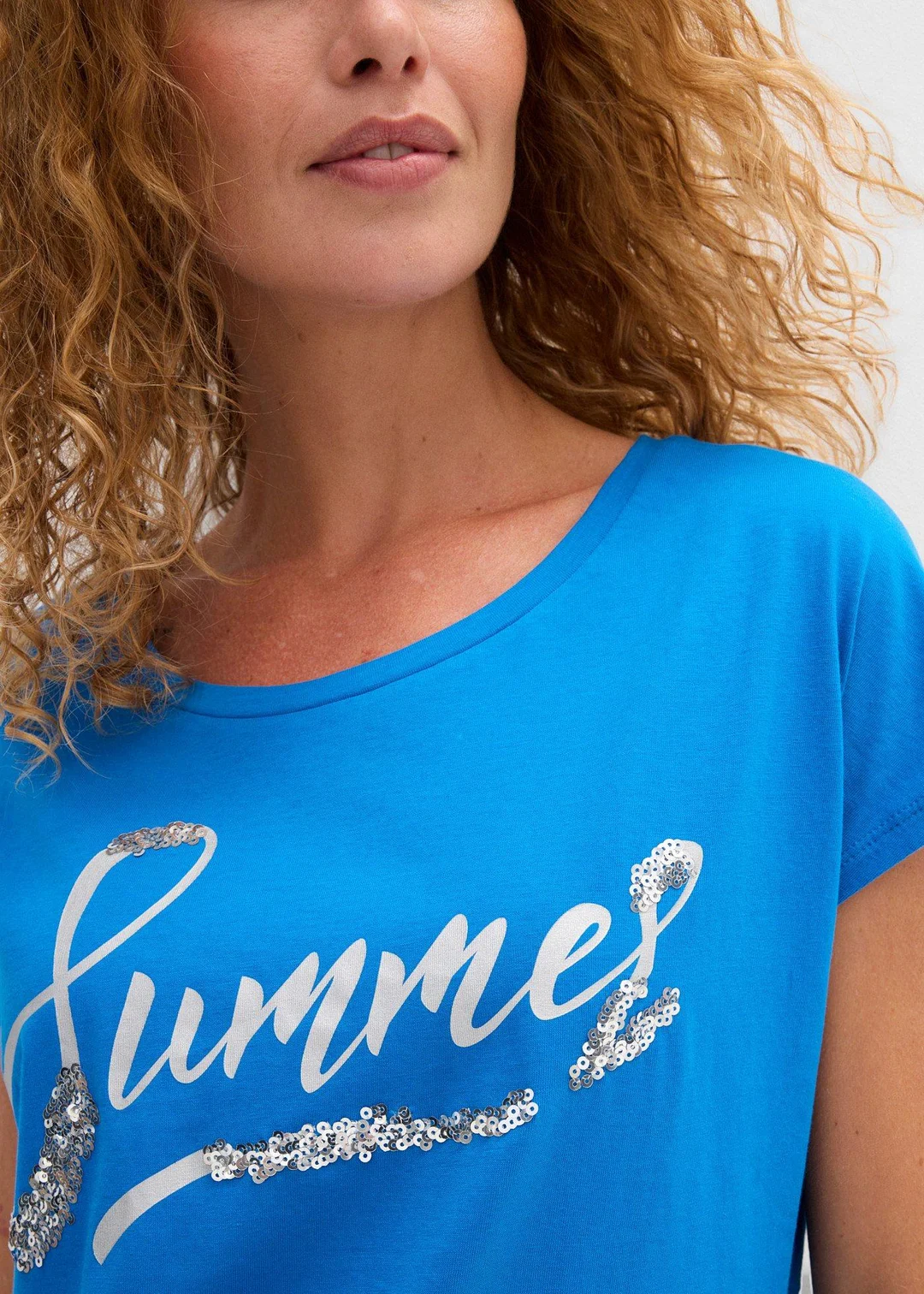 T-shirt avec inscription à sequins - 3