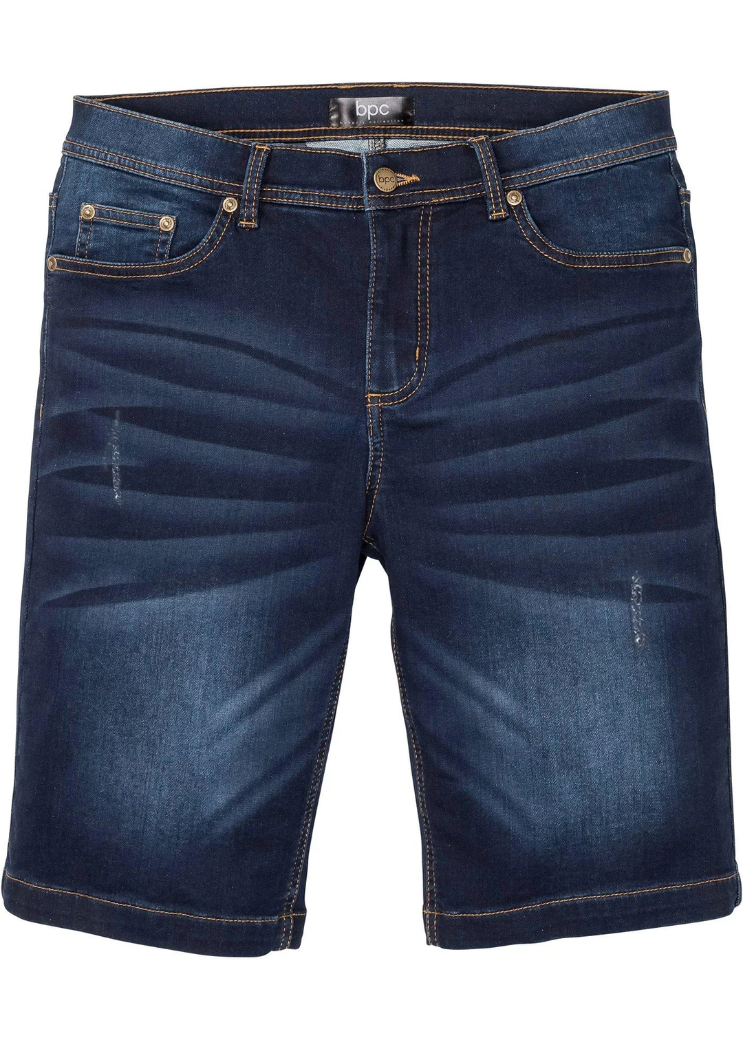 Bermuda en sweat effet jean, coupe ventre confort, regular