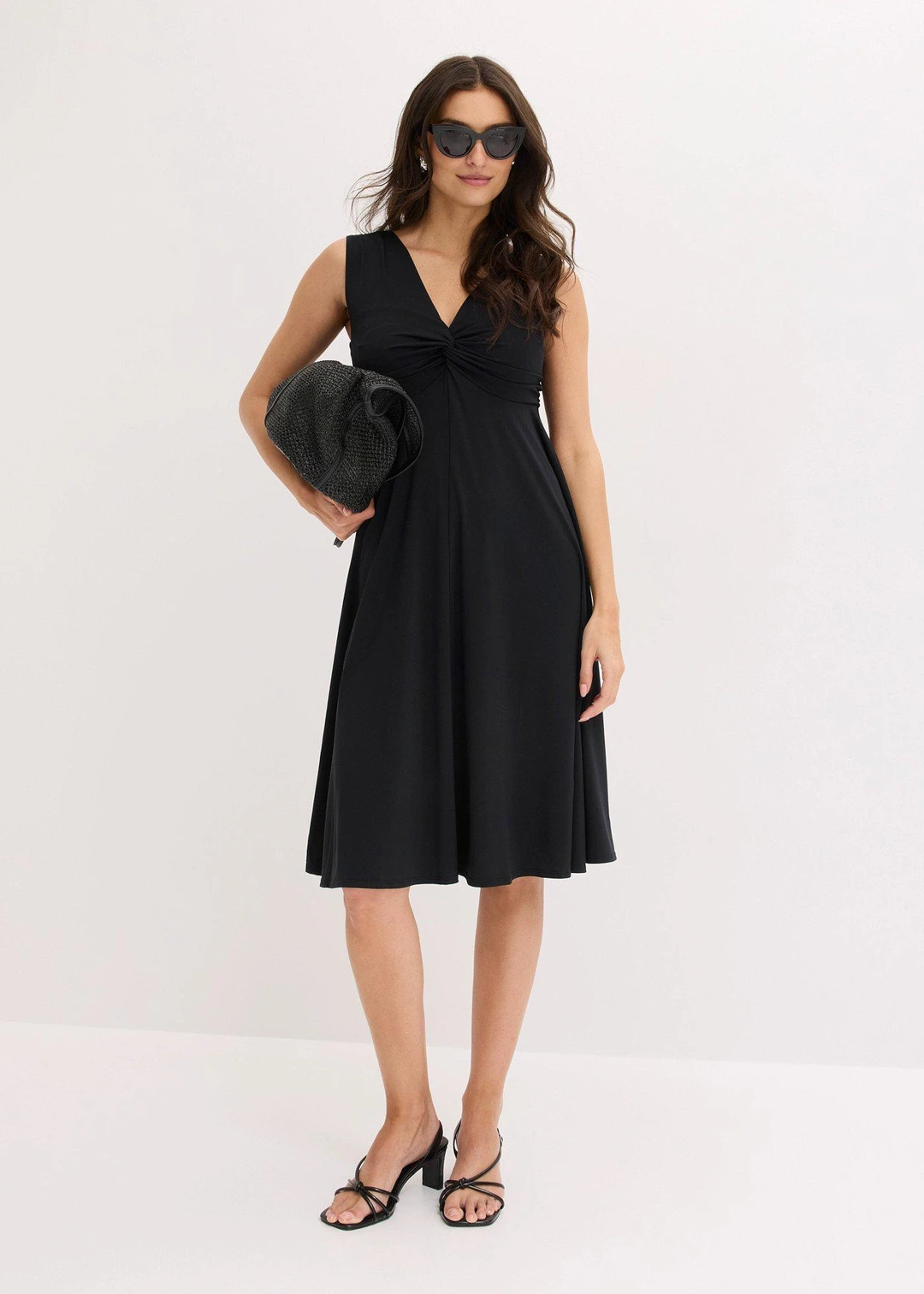 Robe en jersey avec décolleté en V