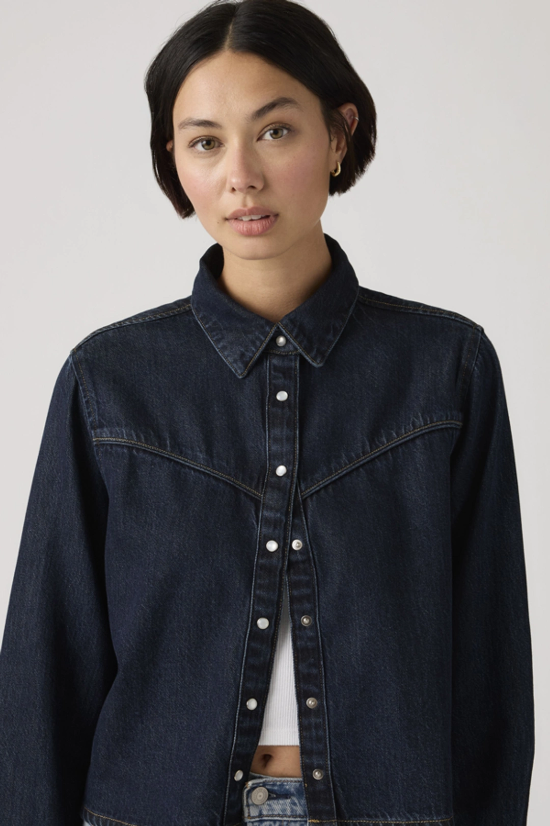 Levi's Veste Chemise Logan - Femme - Bleu / Tencel Dark Nights - XS - 2