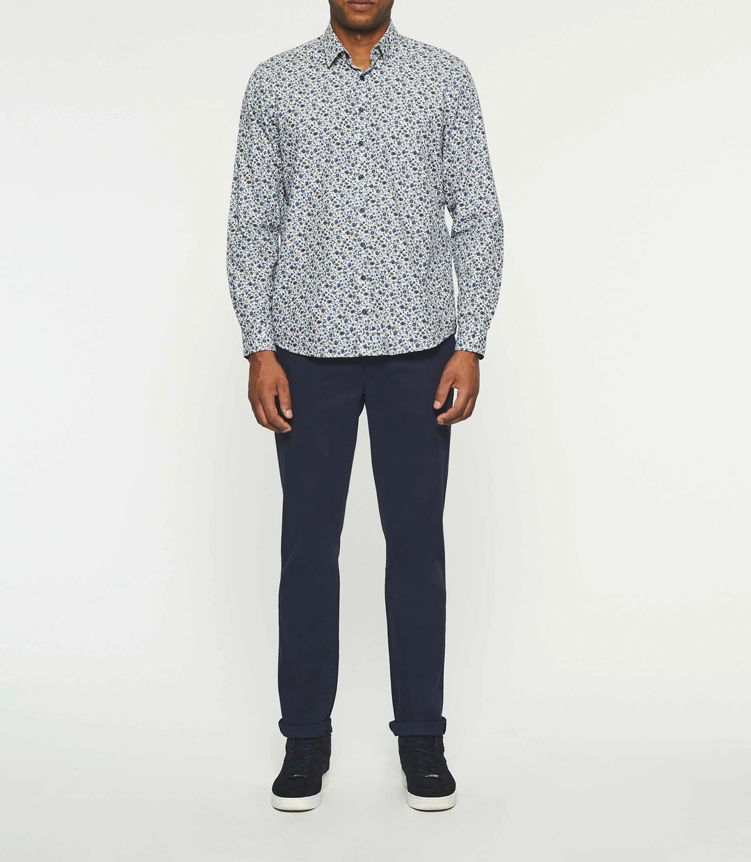 IZAC - Chemise à imprimé bleu JOANI