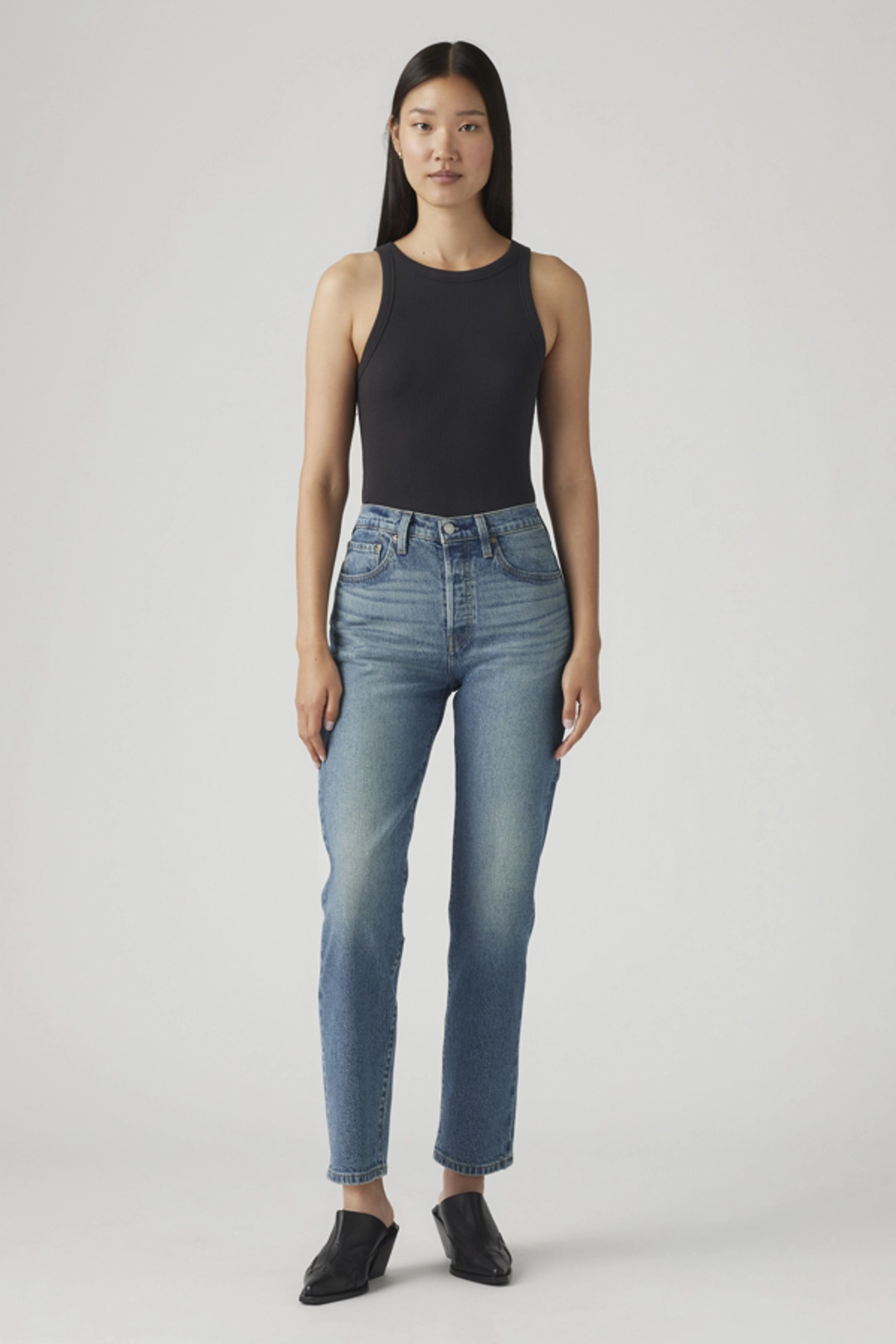Levi's Jean Coupe Courte 501 - Femme - Noir / Black Sprout - 34X28 - 2
