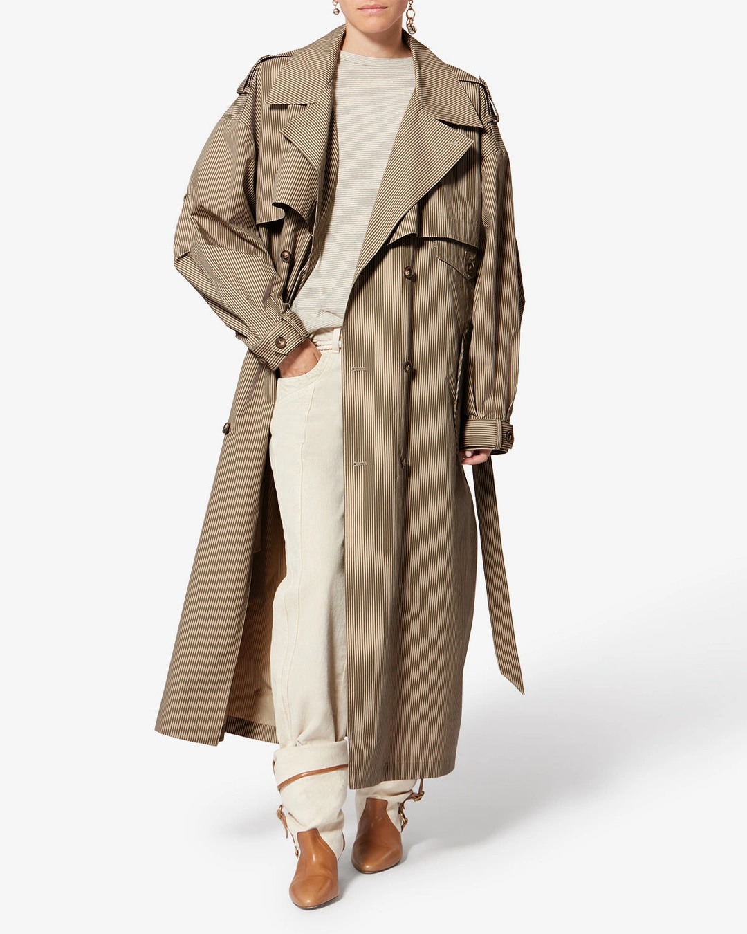 Manteau Chilma - Femme - Beige-kaki - Taille 40 - Marant Étoile - 4