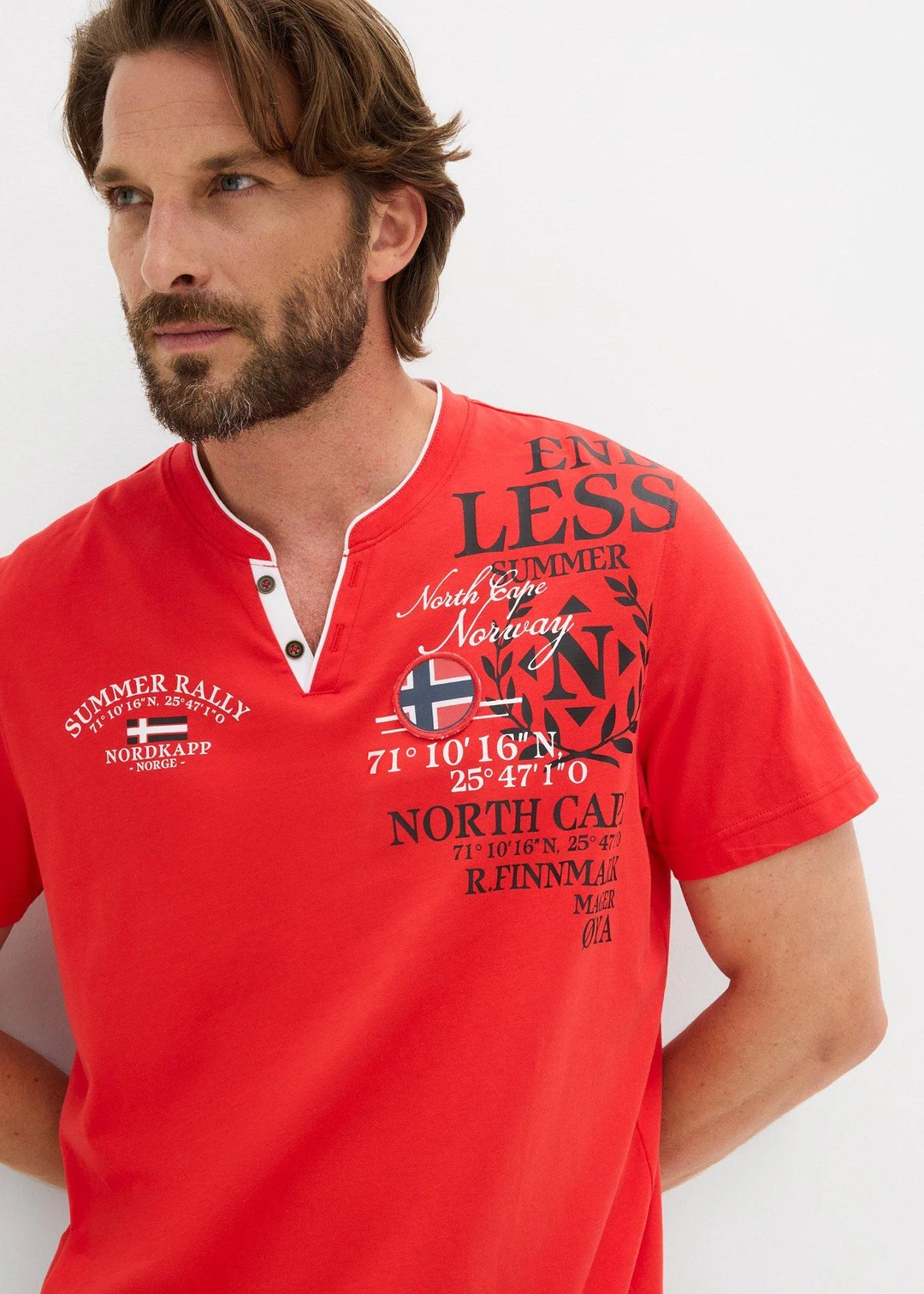 T-shirt col tunisien 100% coton - 3