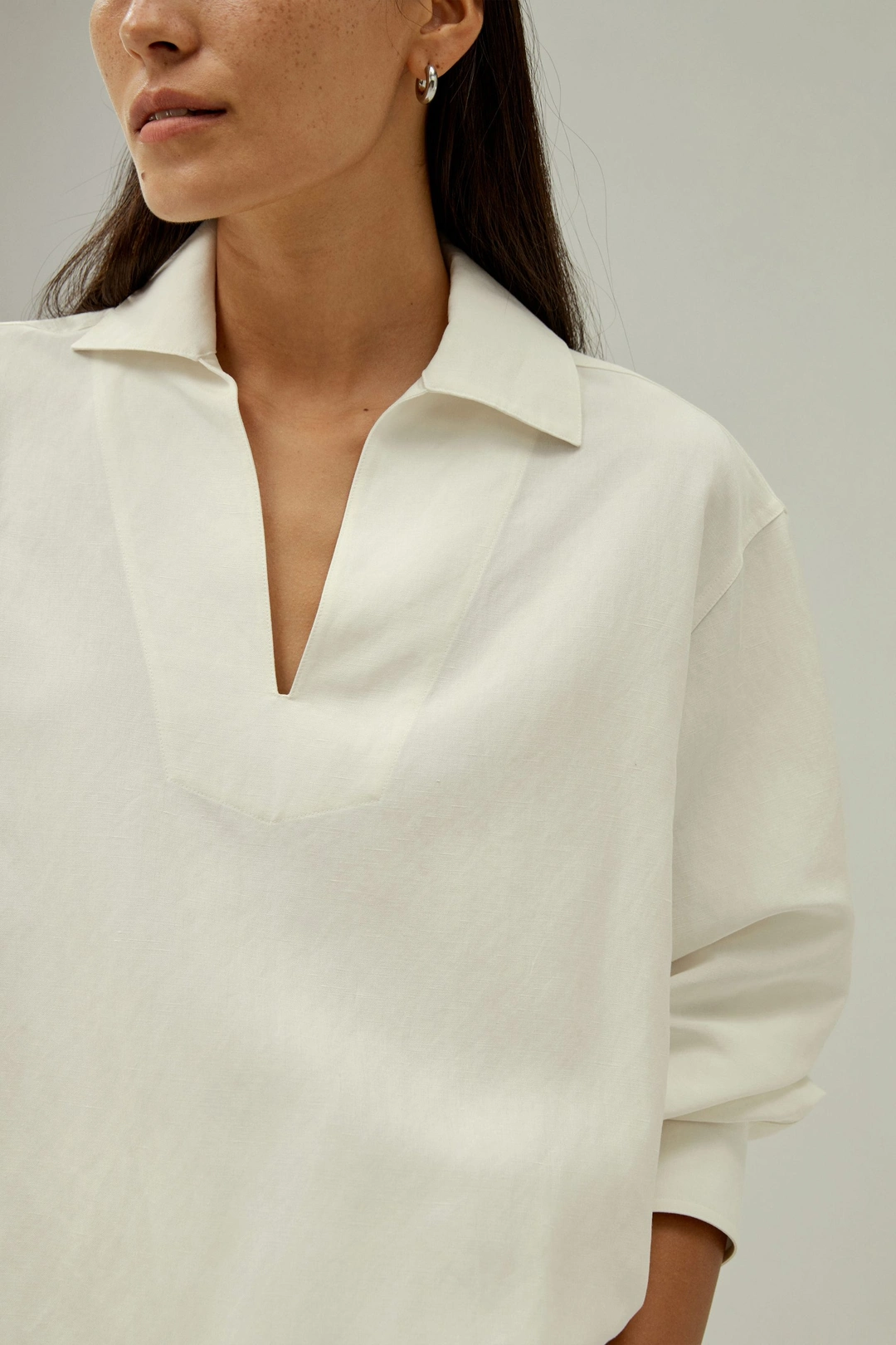 LILYSILK Chemisier En Soie-Lin Épaules Mi-Longues Soie Et Lin Un Design Intemporel Mais Moderne Facile À Assortir Blanc Naturel M