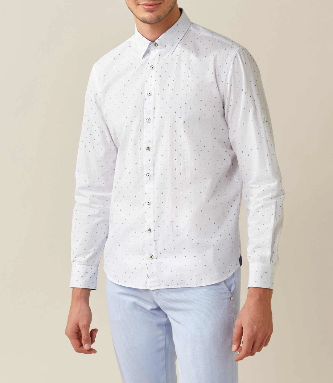 IZAC - Chemise casual blanche ''Tenuto''