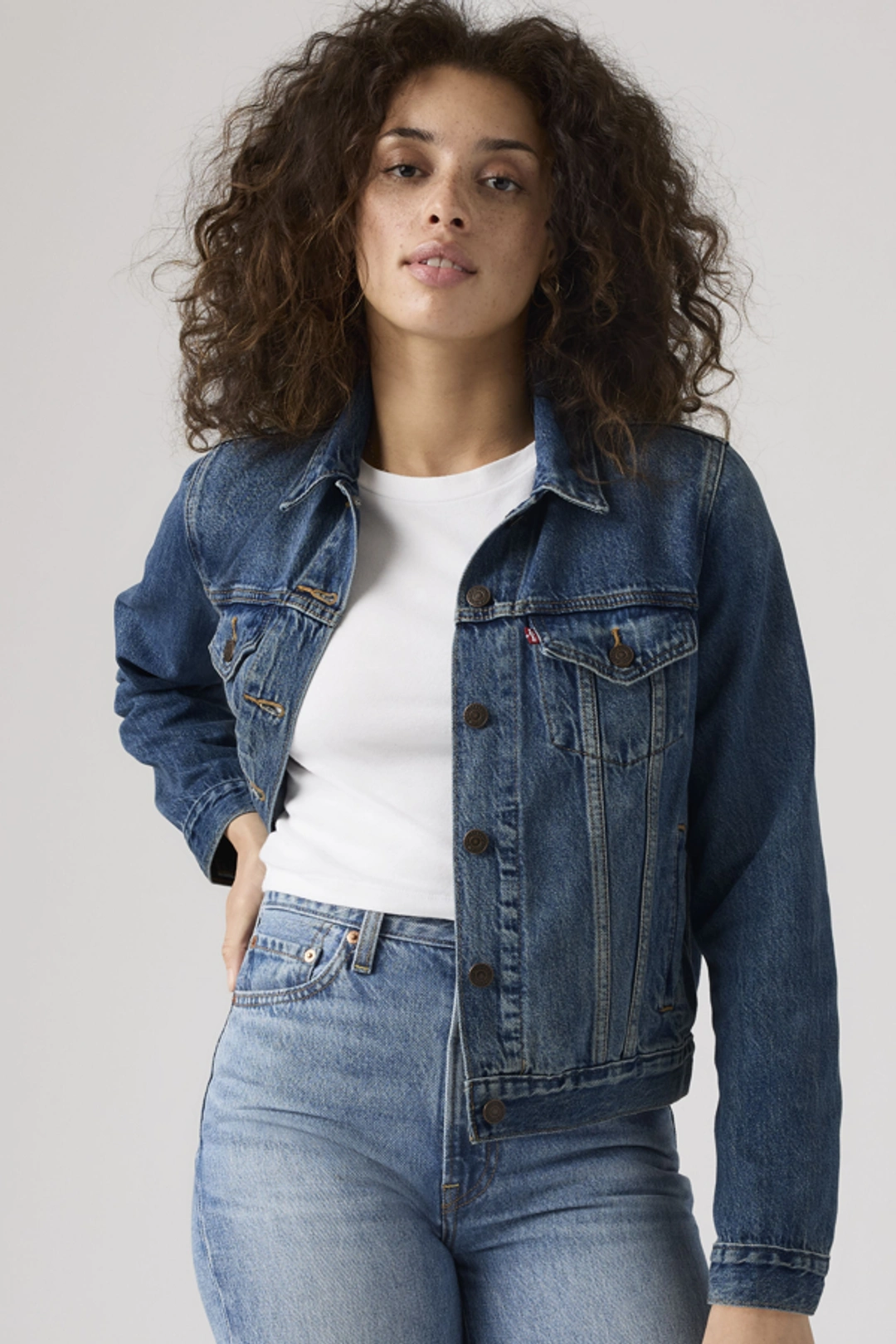 Levi's Veste Trucker Original - Femme - Blanc / Blank Impact - L