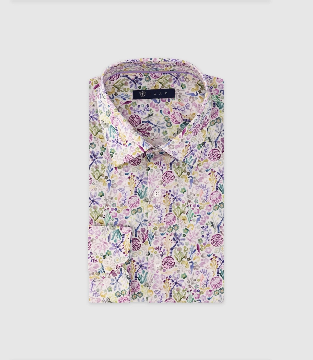 IZAC - Chemise ajustée parme
