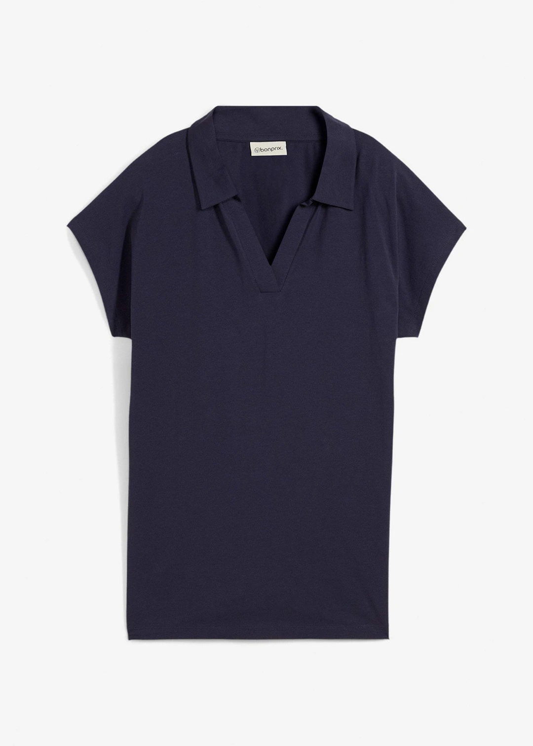 T-shirt à col polo ouvert