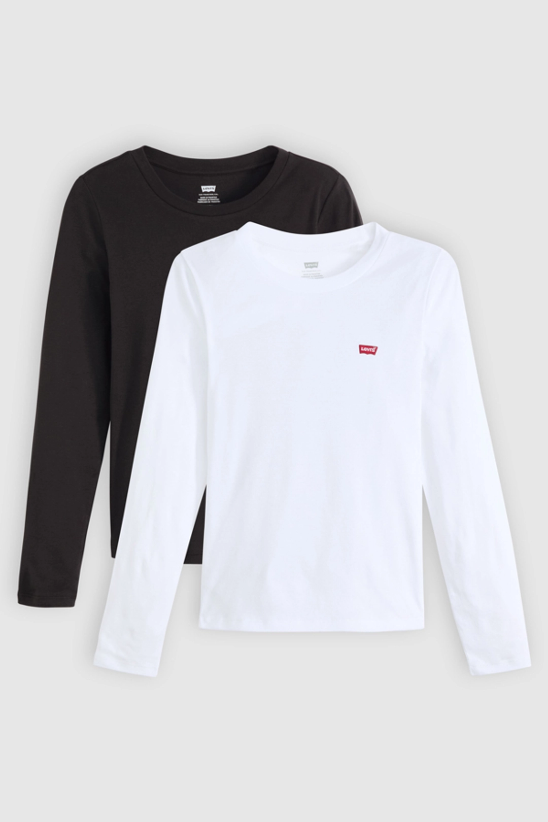 Levi's T Shirt Manche Longue Essential (lot De 2) - Femme - Multicolore / 2 Pack Tee White + & Anthracite Night - 2XS