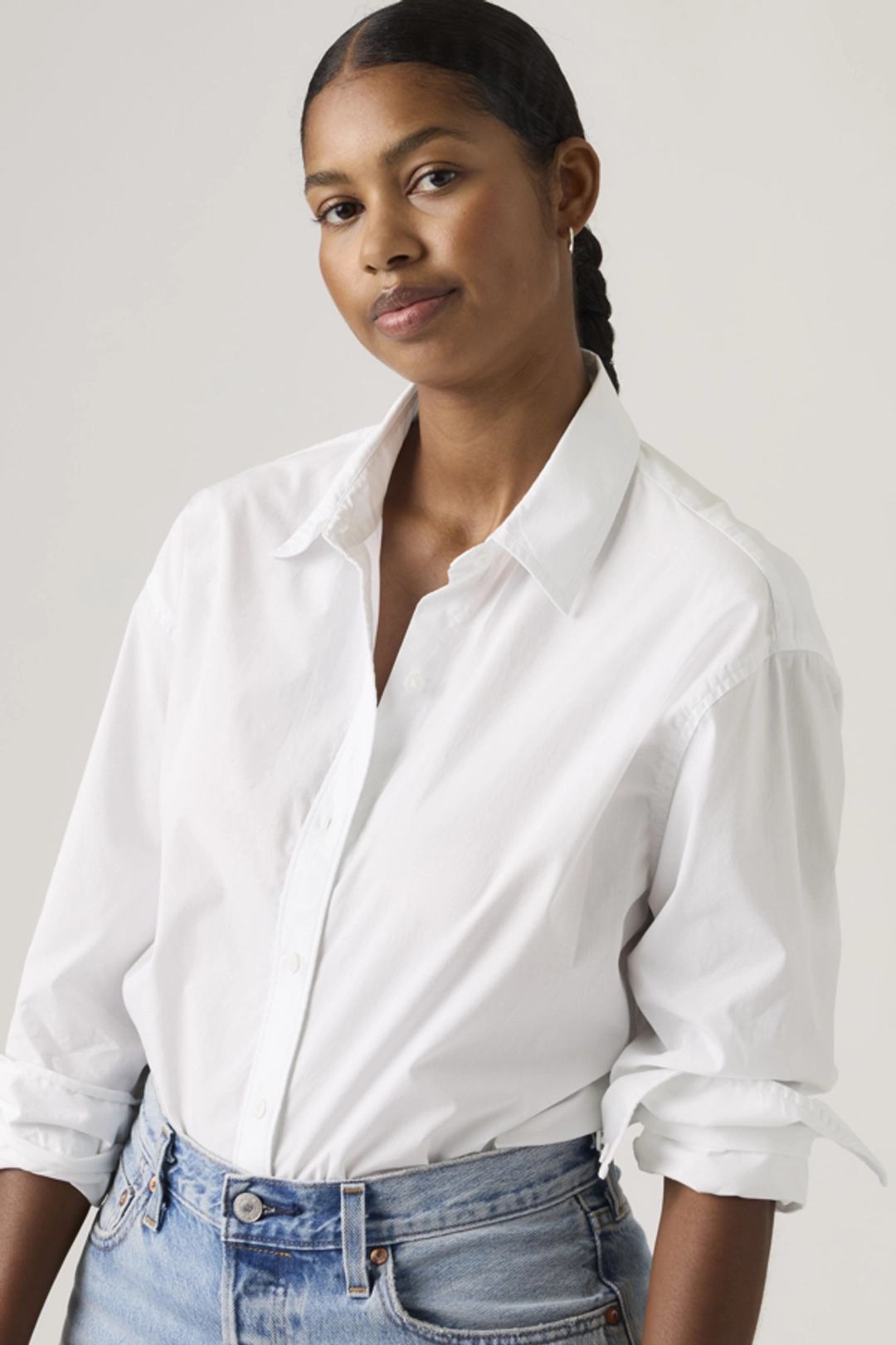 Levi's Chemise Crop Harlie - Femme - Blanc / Bright White - XS - 2