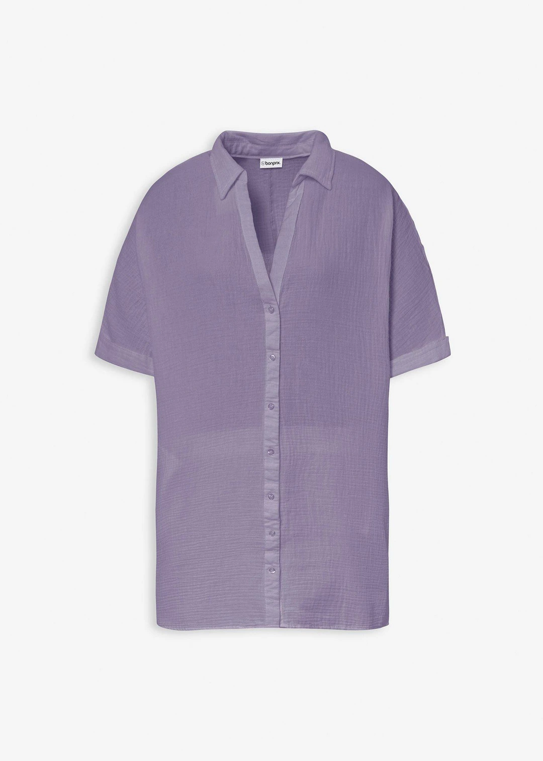 Chemisier long, oversize et doux en gaze de coton