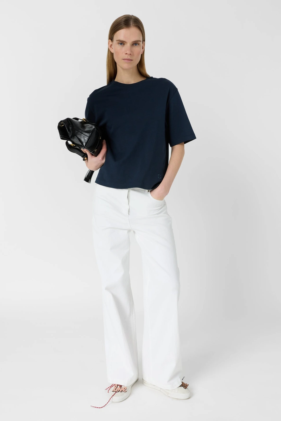 T-shirt uni en coton - MAYAE - Marron