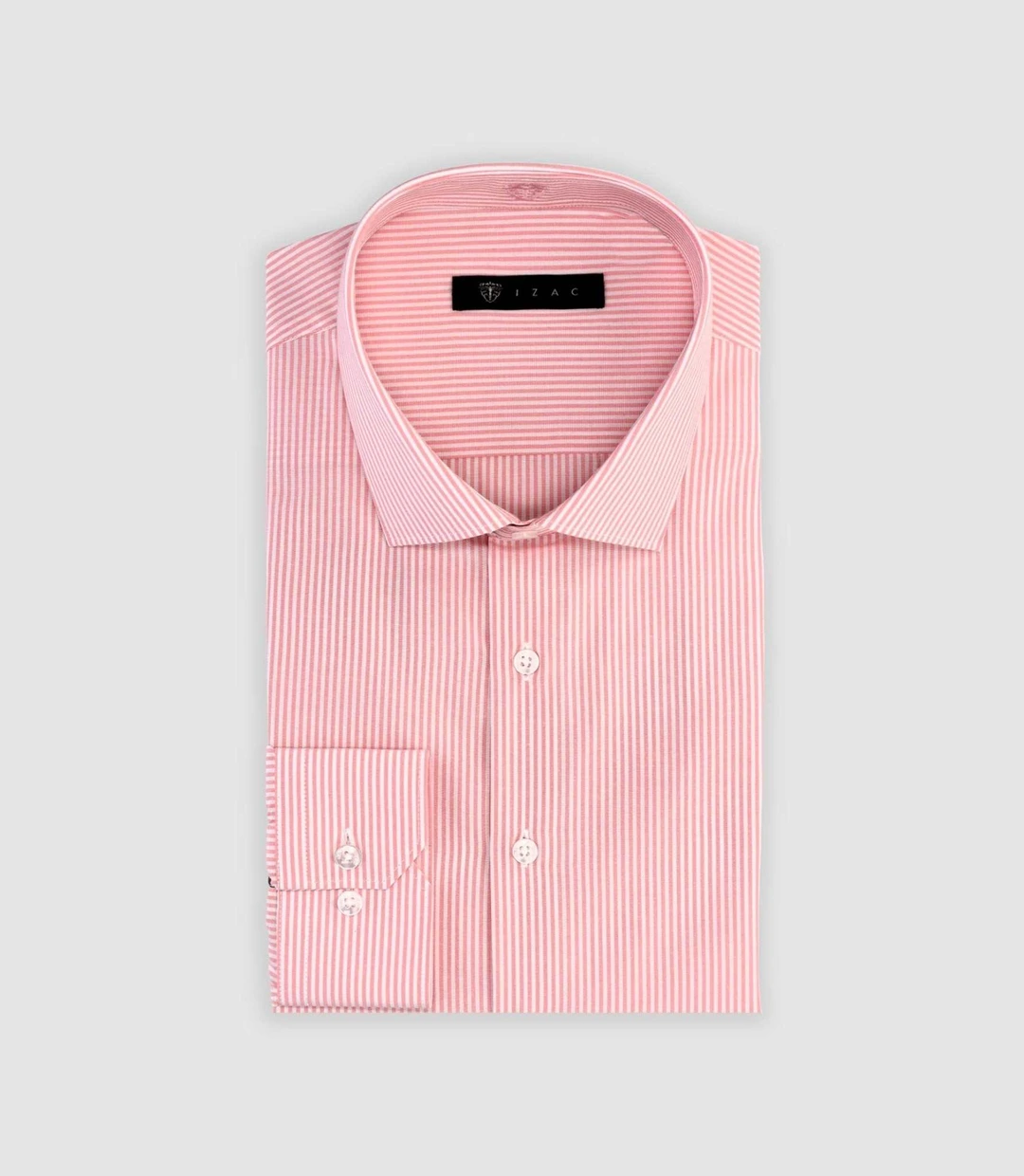 IZAC - Chemise slim à rayures rose MADDOX