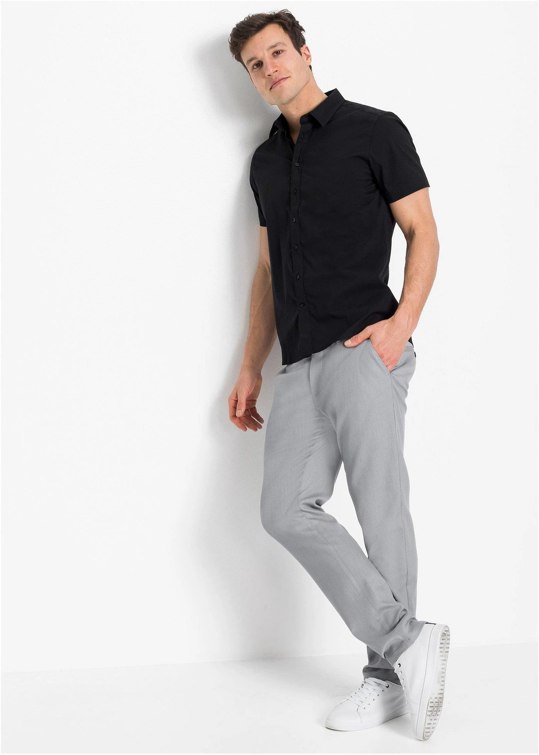 Chemise manches courtes extensible, slim - 2