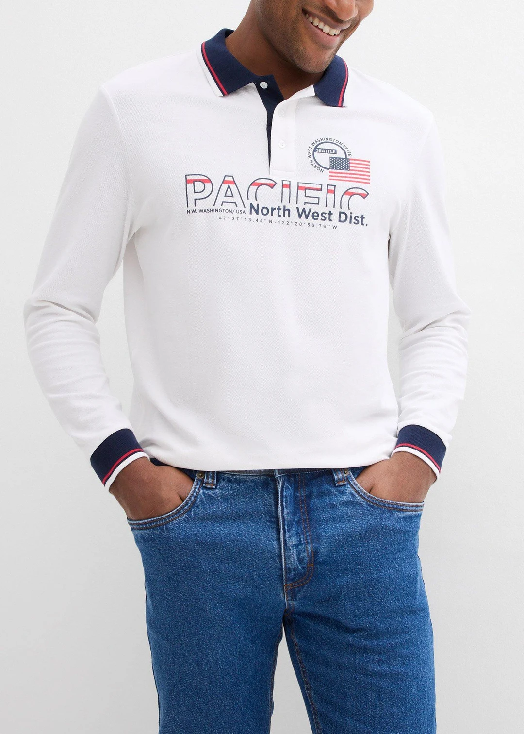 Jean droit classique, taille élastiquée - 3