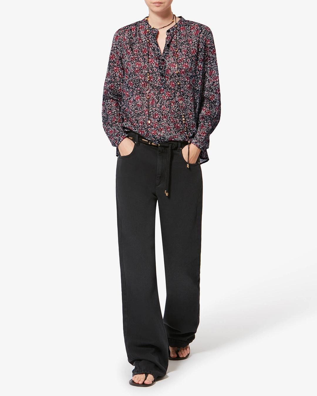 Blouse Maria - Femme - Kaki - Taille 44 - Marant Étoile - 4