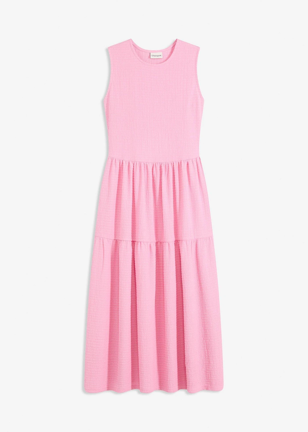 Robe midi en jersey texturé avec découpe dos