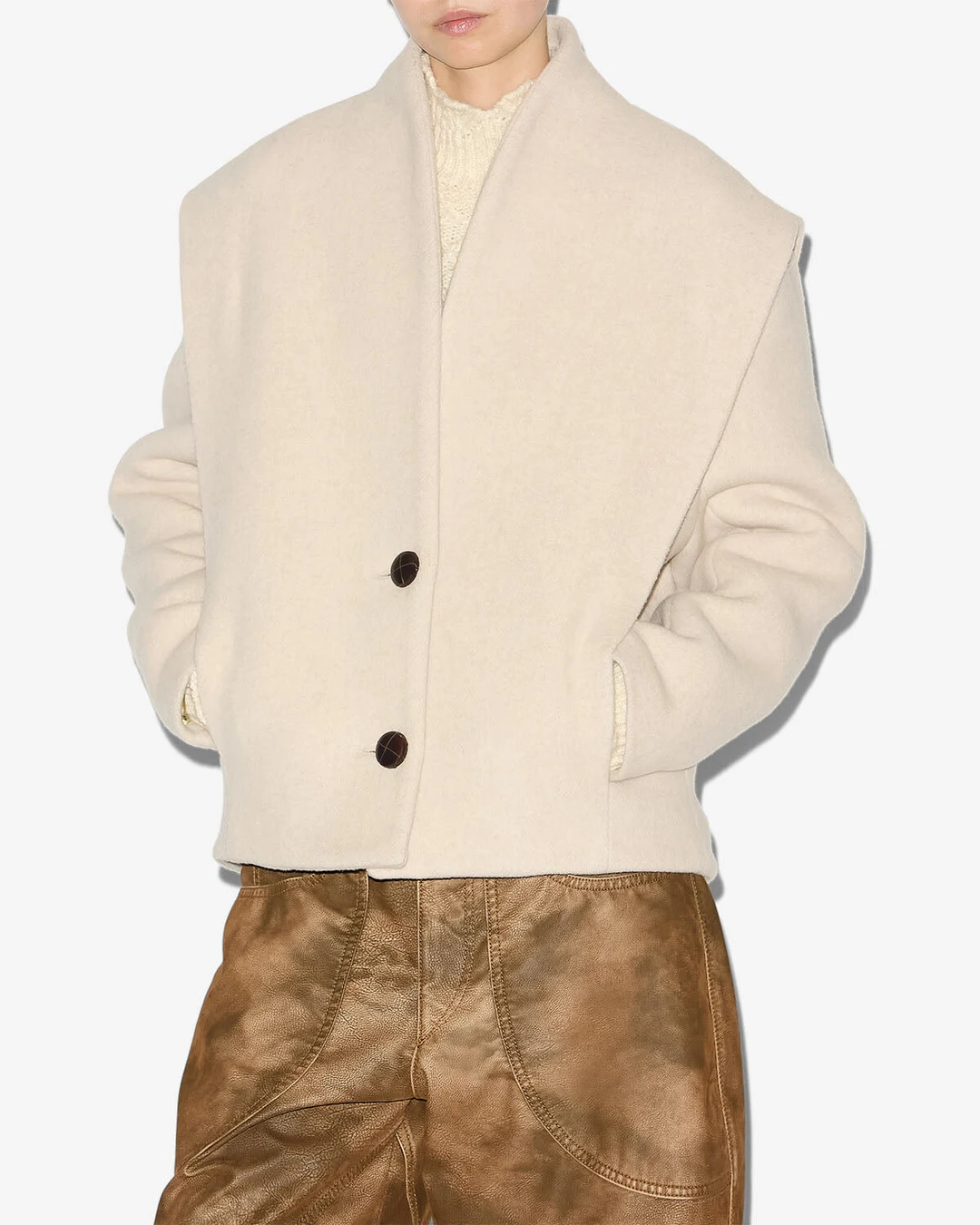 Manteau Dyogo - Femme - Écru - Taille 40 - 5