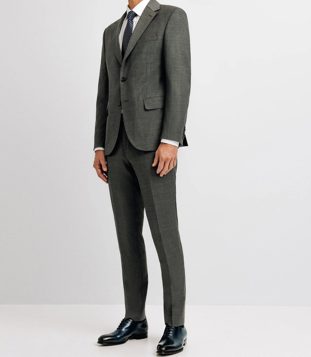 IZAC - Costume 100% en laine gris