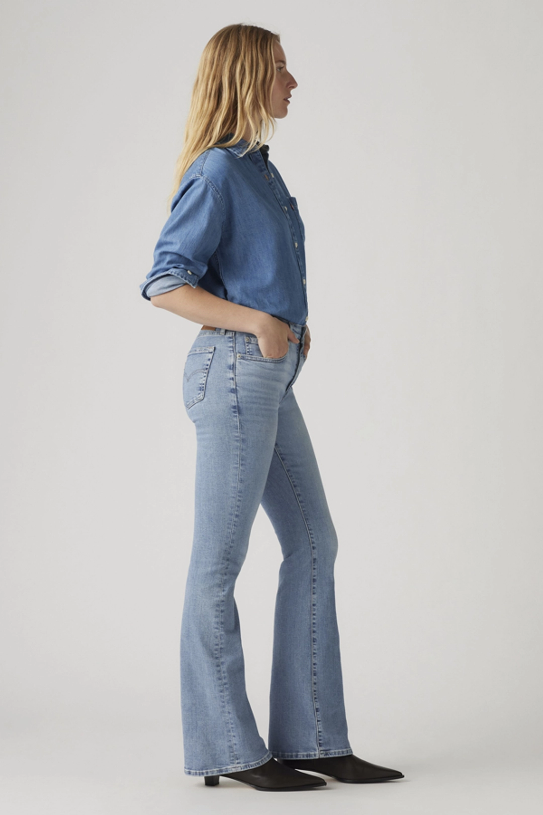 Levi's Jean 726 Taille Haute Flare - Femme - Noir / Midnight Gaze - 34X32 - 2