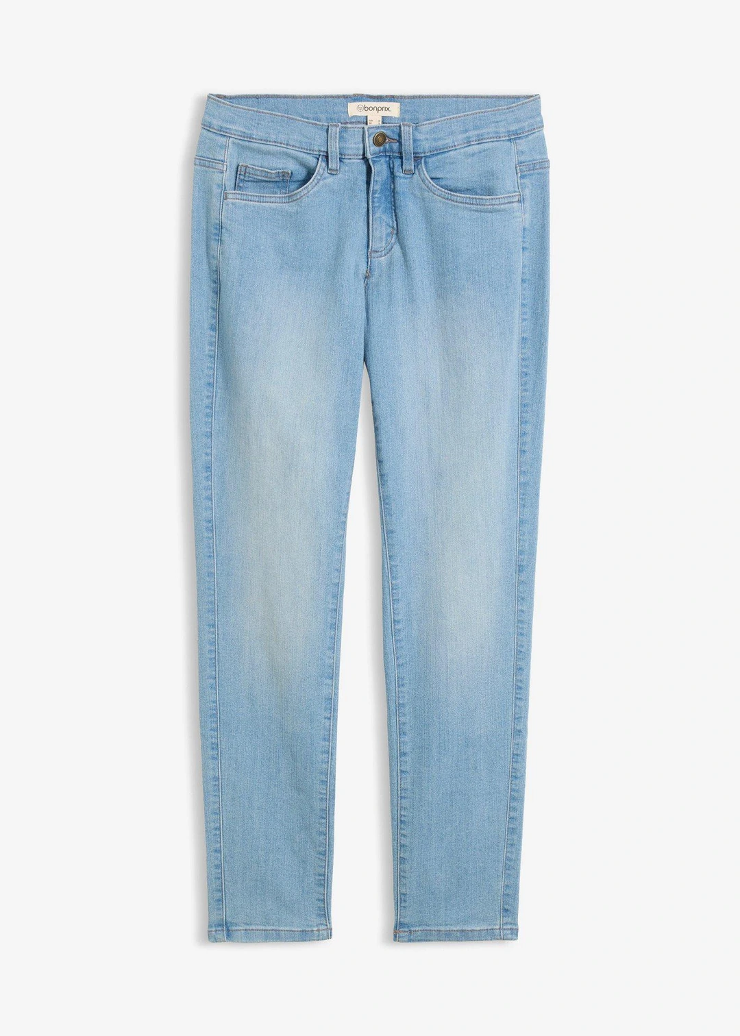 Jean droit taille mi-haute, extensible