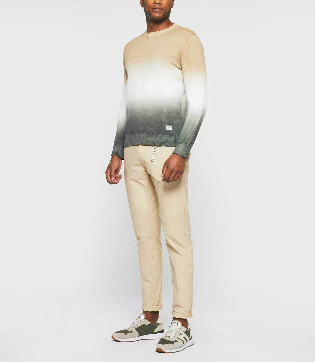 IZAC - Pull col rond dégradé beige ''Droguo''
