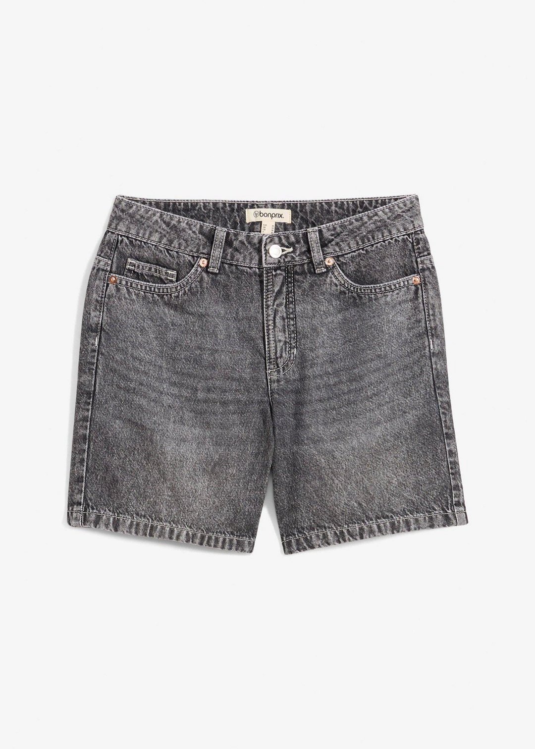 Short en jean, taille mi-haute