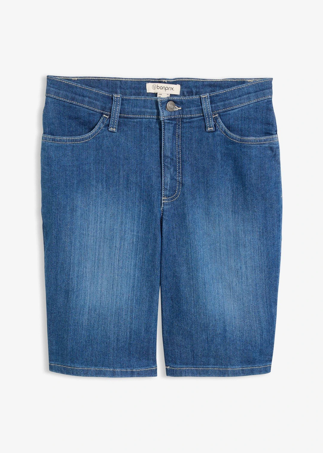 Bermuda en jean, taille mi-haute